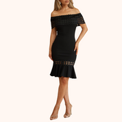 Vestido midi negro