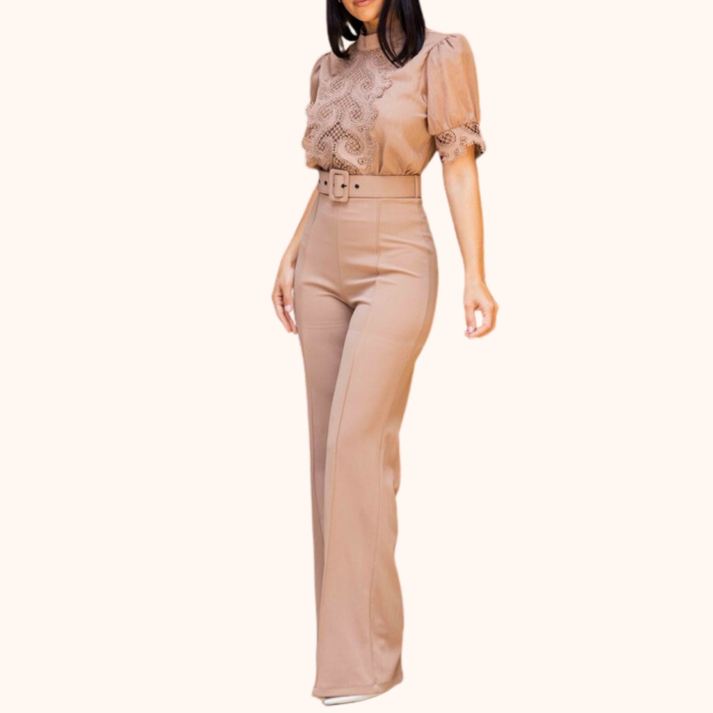 Crochet Detailed Woven Jumpsuit