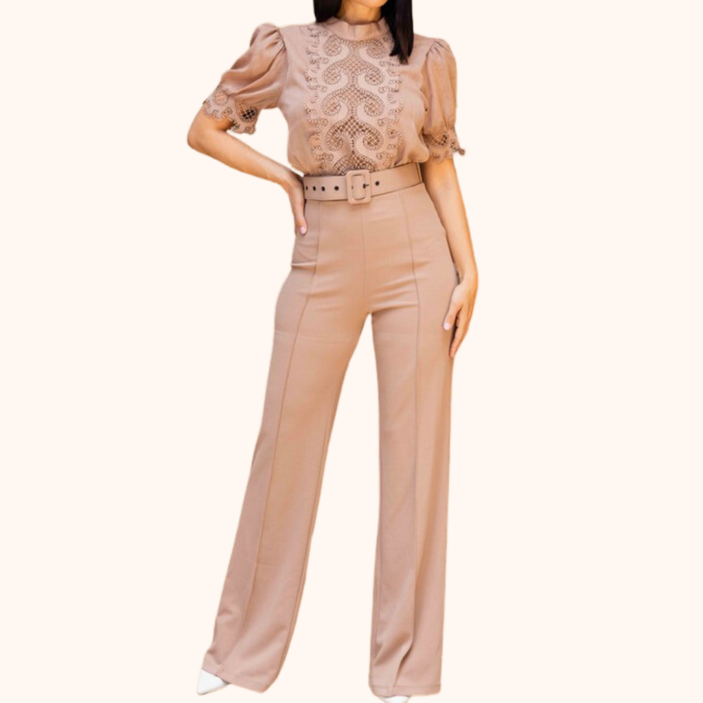 Crochet Detailed Woven Jumpsuit