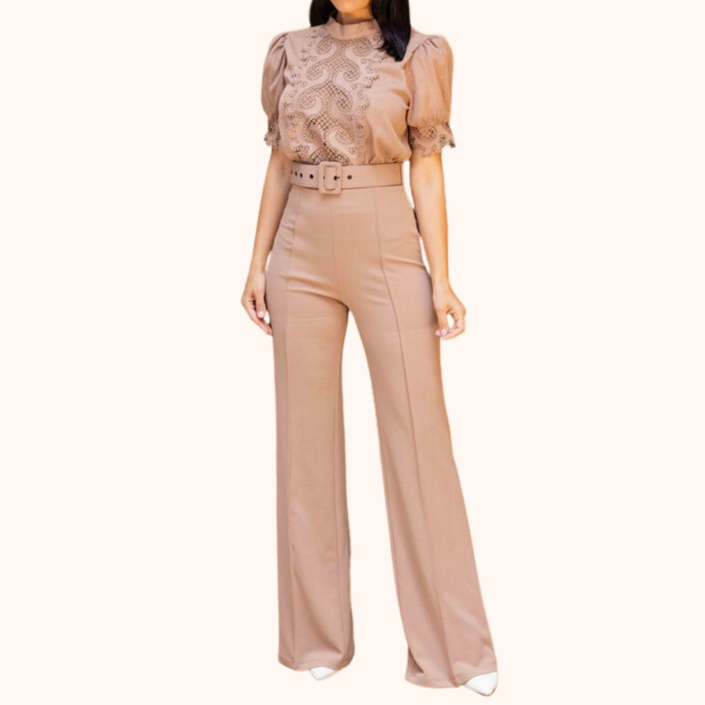 Crochet Detailed Woven Jumpsuit