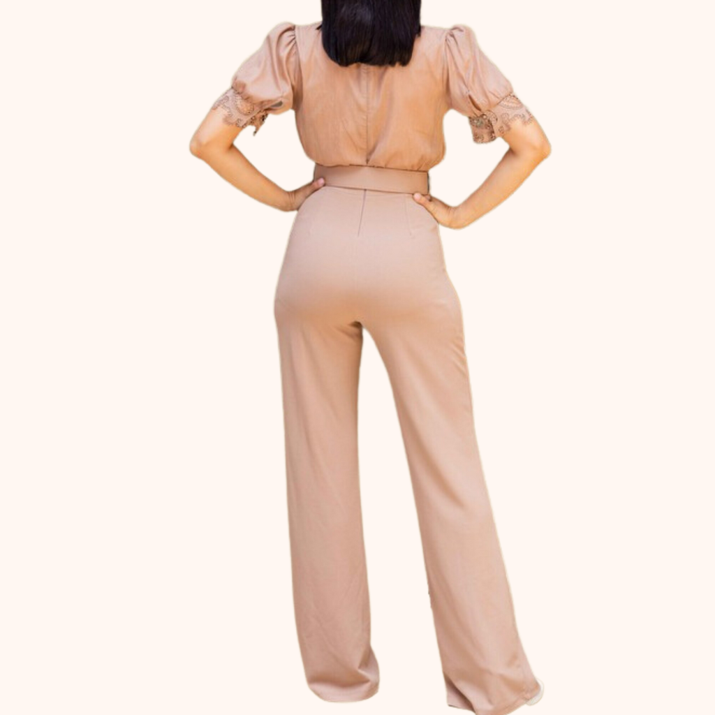 Crochet Detailed Woven Jumpsuit