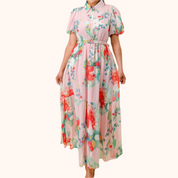 Woven Floral Printed Maxi Dress