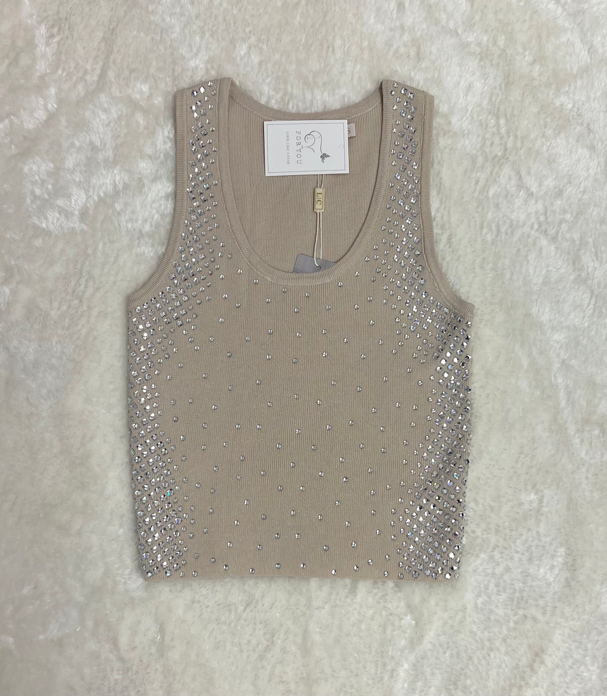 Sexy Top with Rhinestone