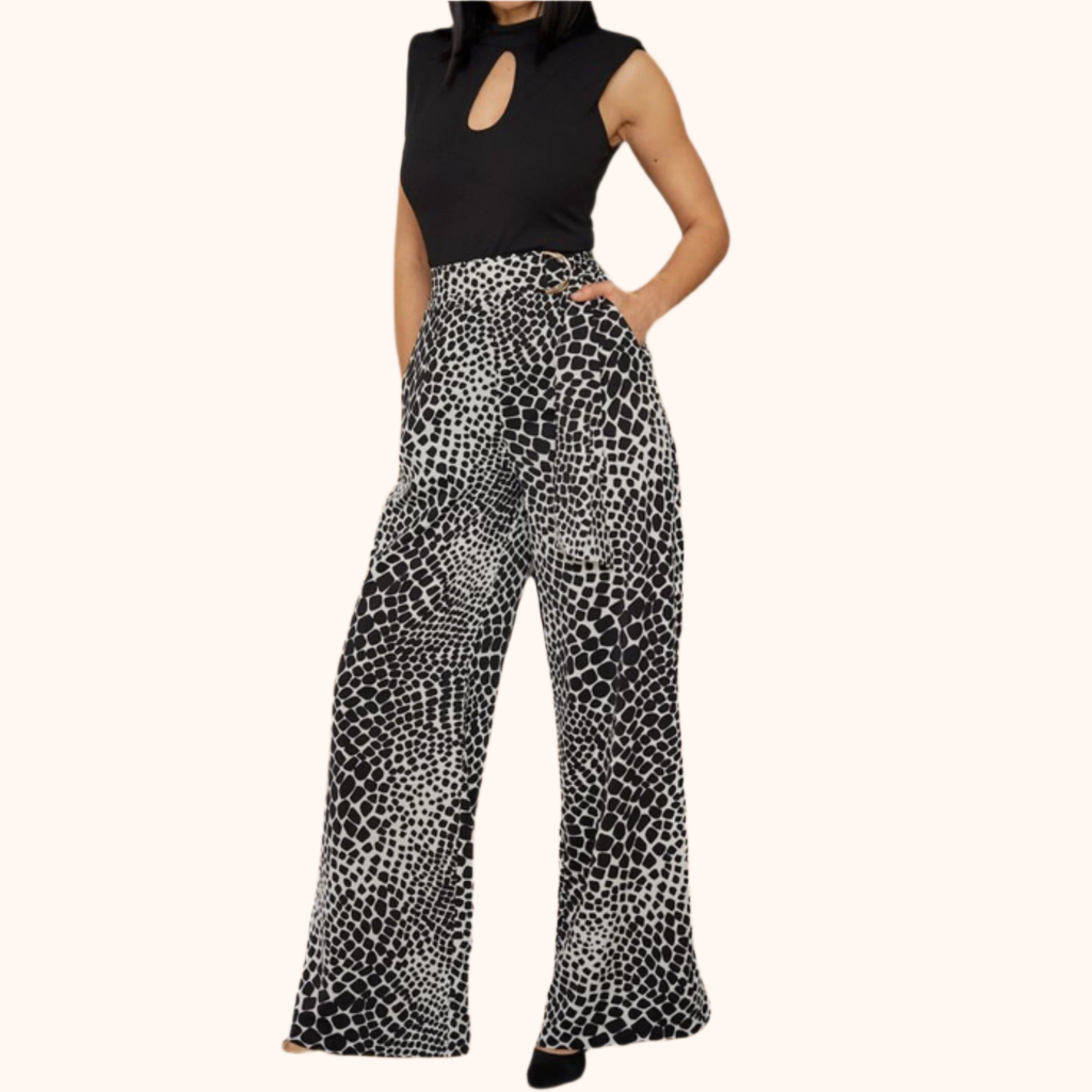 Print Woven Fashion Pants.