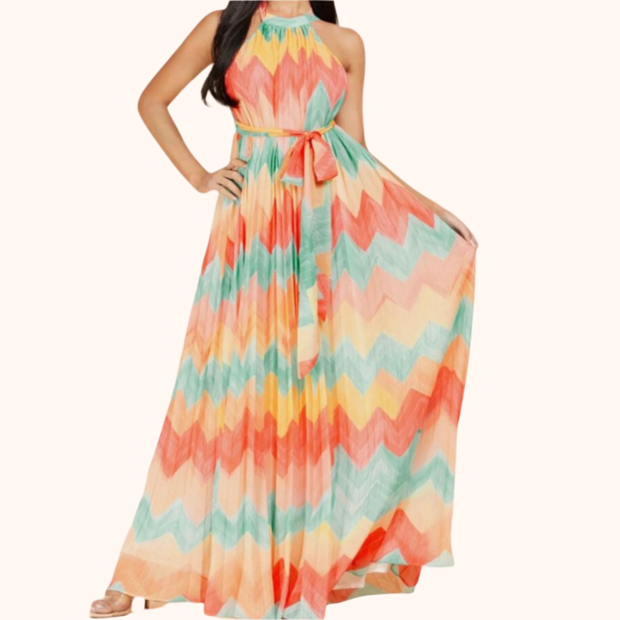 Vestido Maxi Pastel.