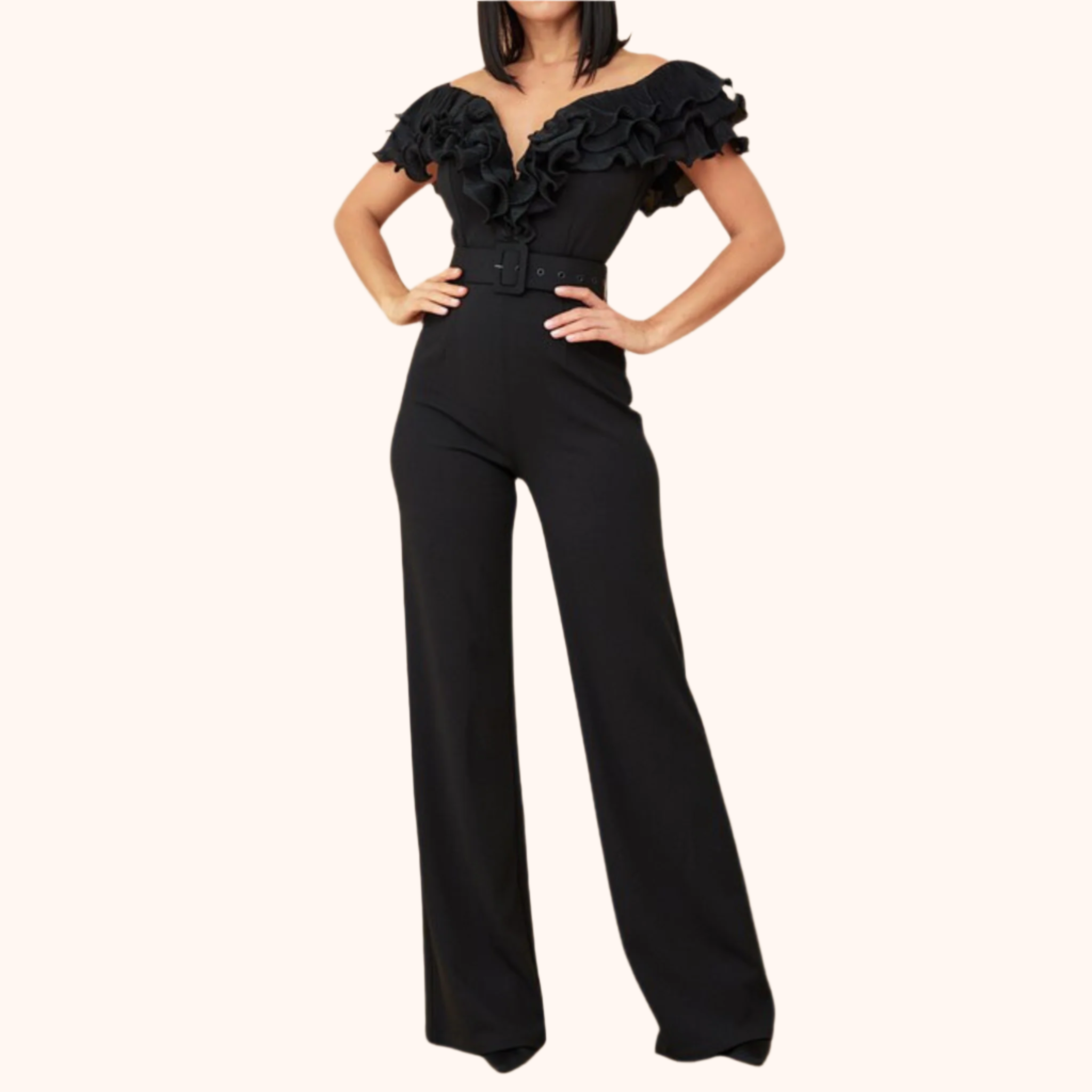 Ruffle Top Detailed Fashion Jumpsuit