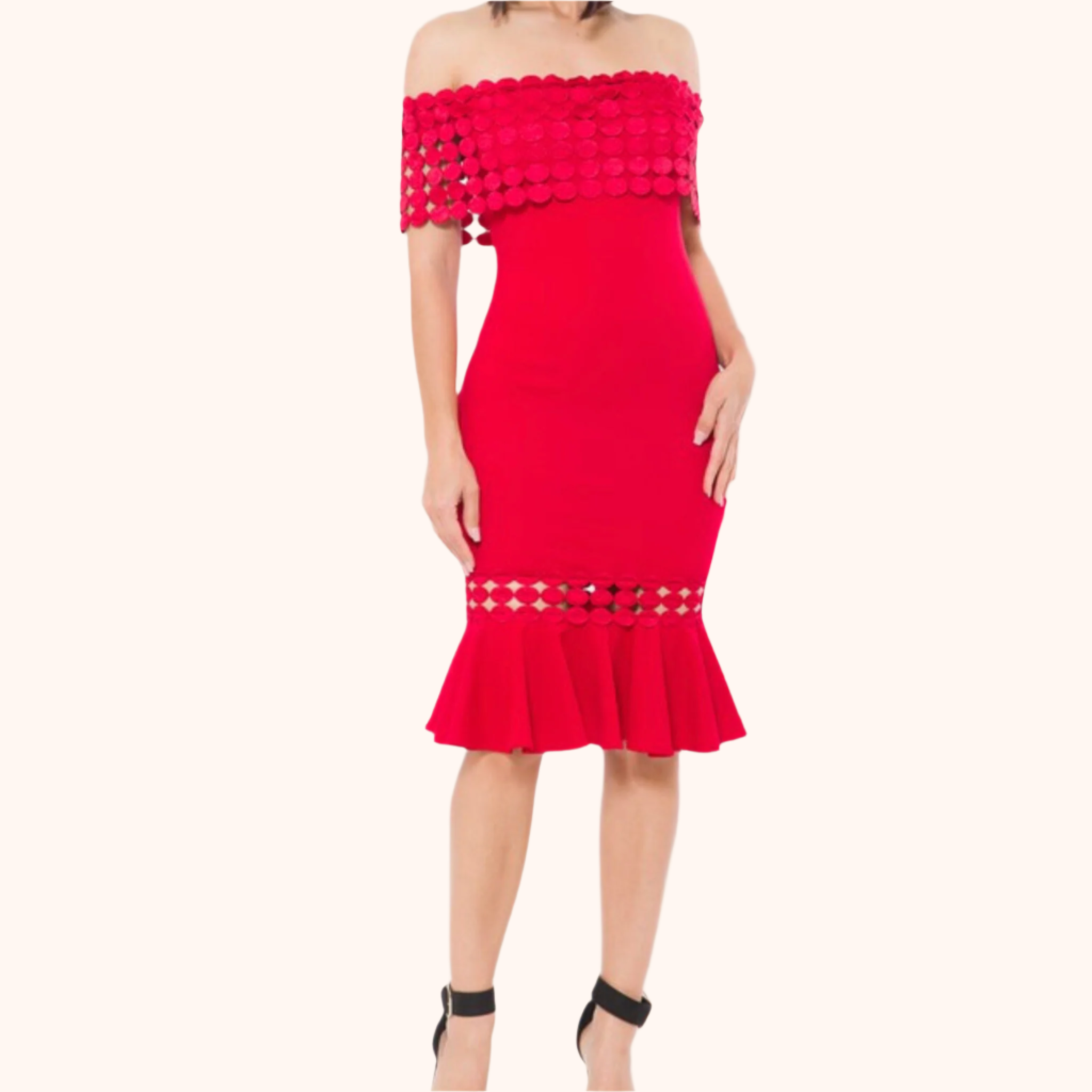 Vestido midi rojo