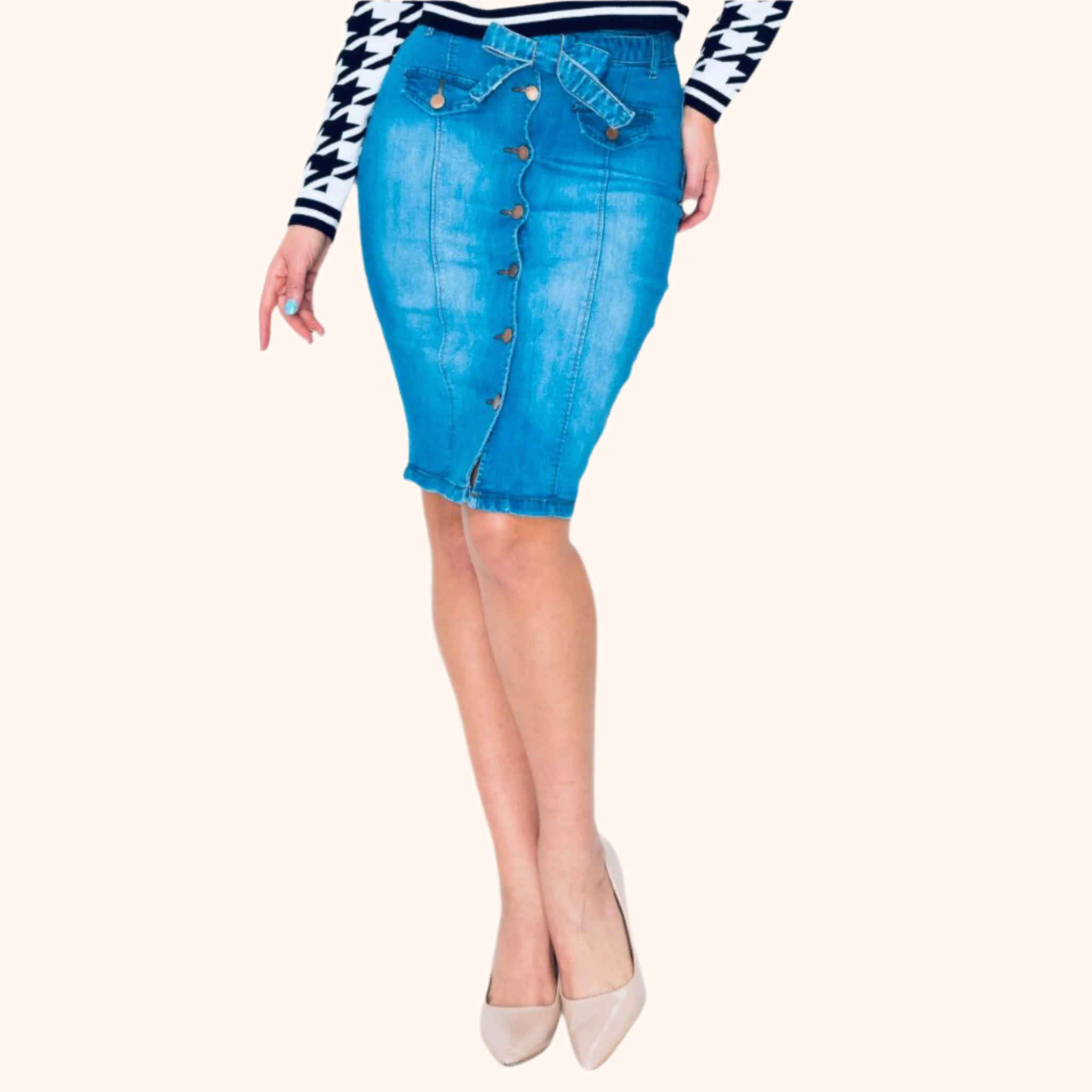 Skirt Jeans With Bottoms