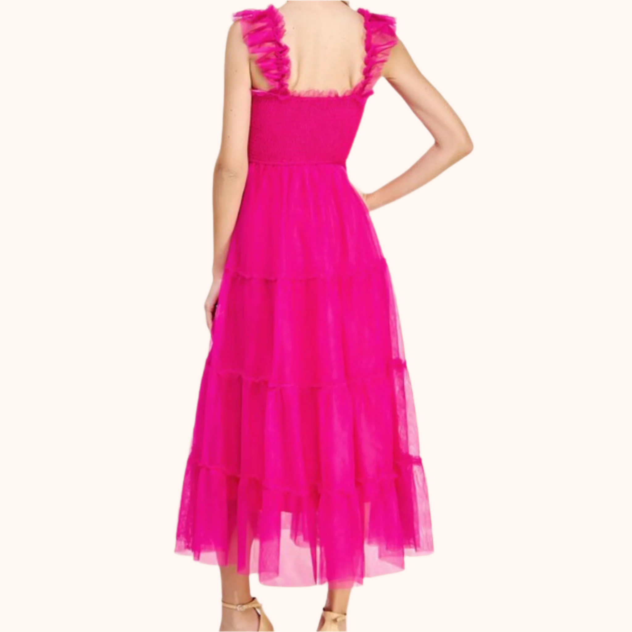 Sleeveless Tiered Tulle Dress