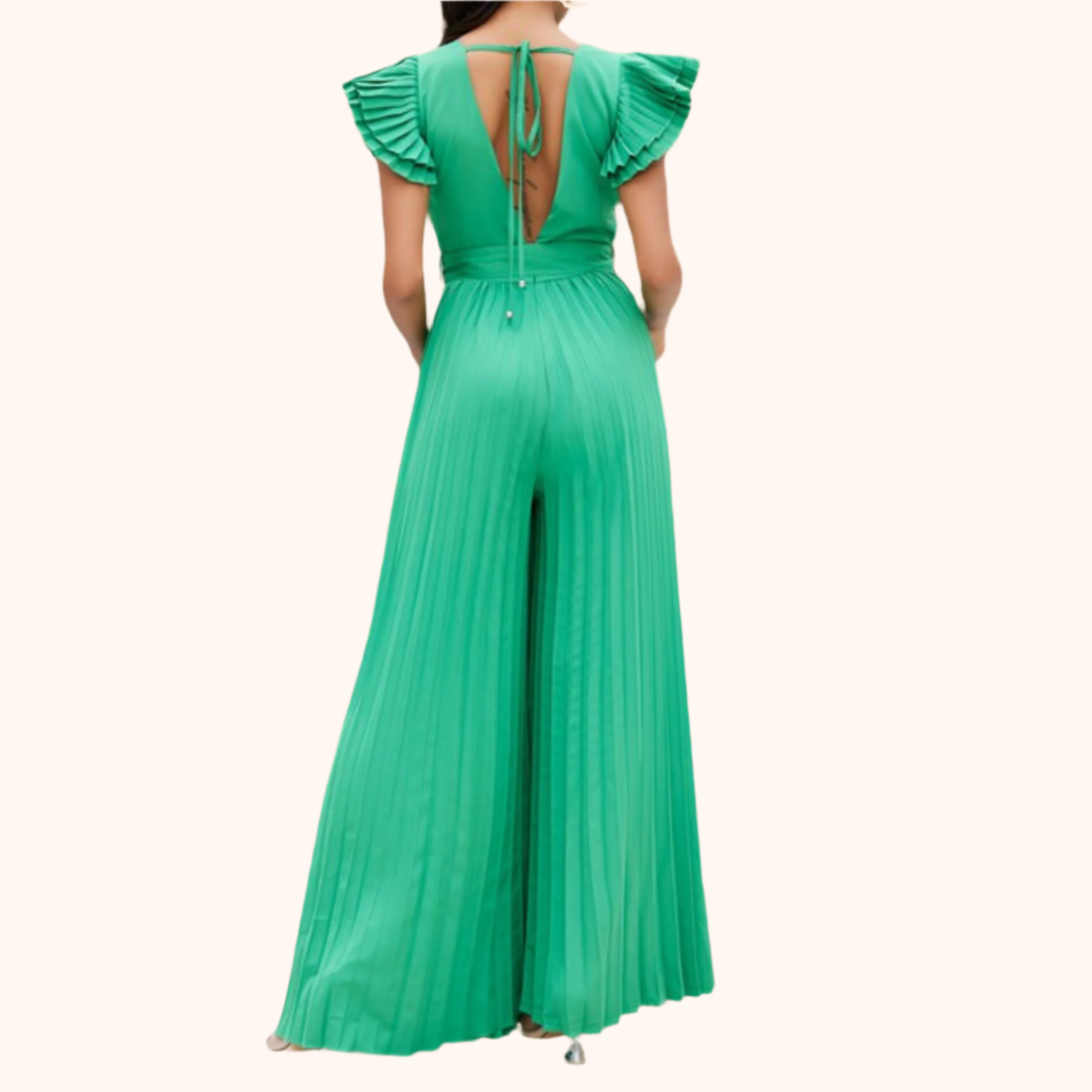 Solid Plated Jumpsuit