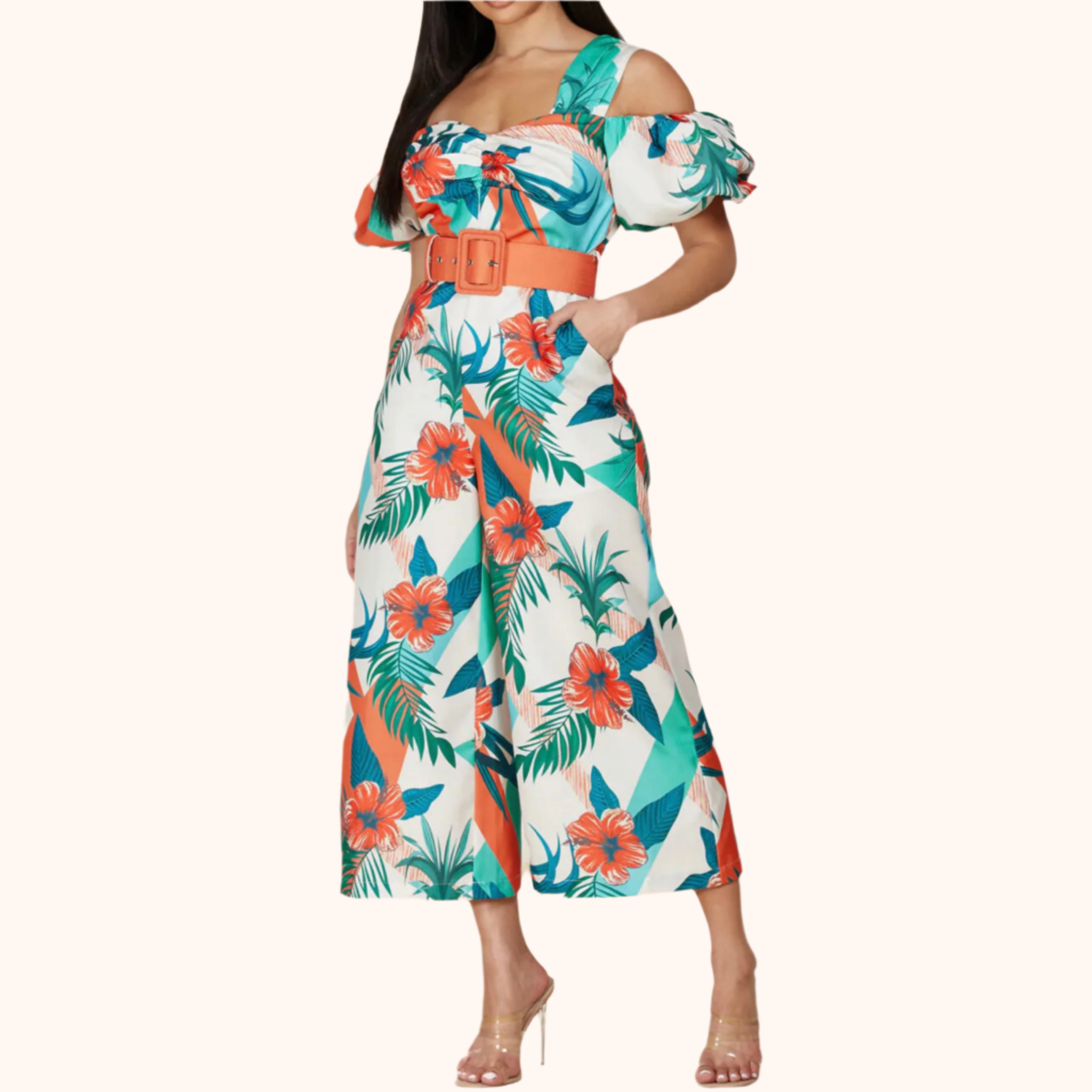 Tropical Printed Jumpsuit