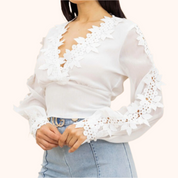 Woven Crop Top with Crochet