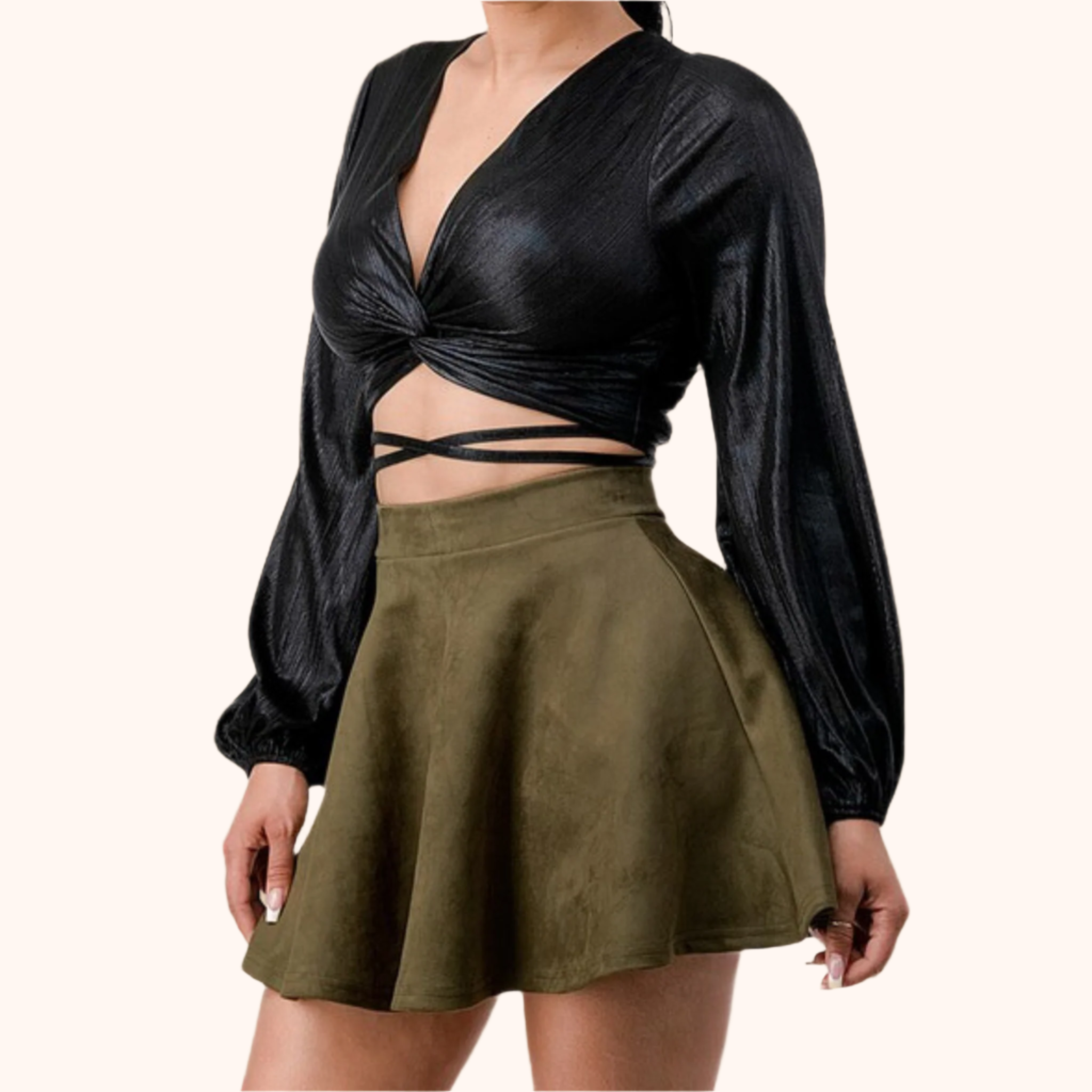 Waist Tie Crop Top