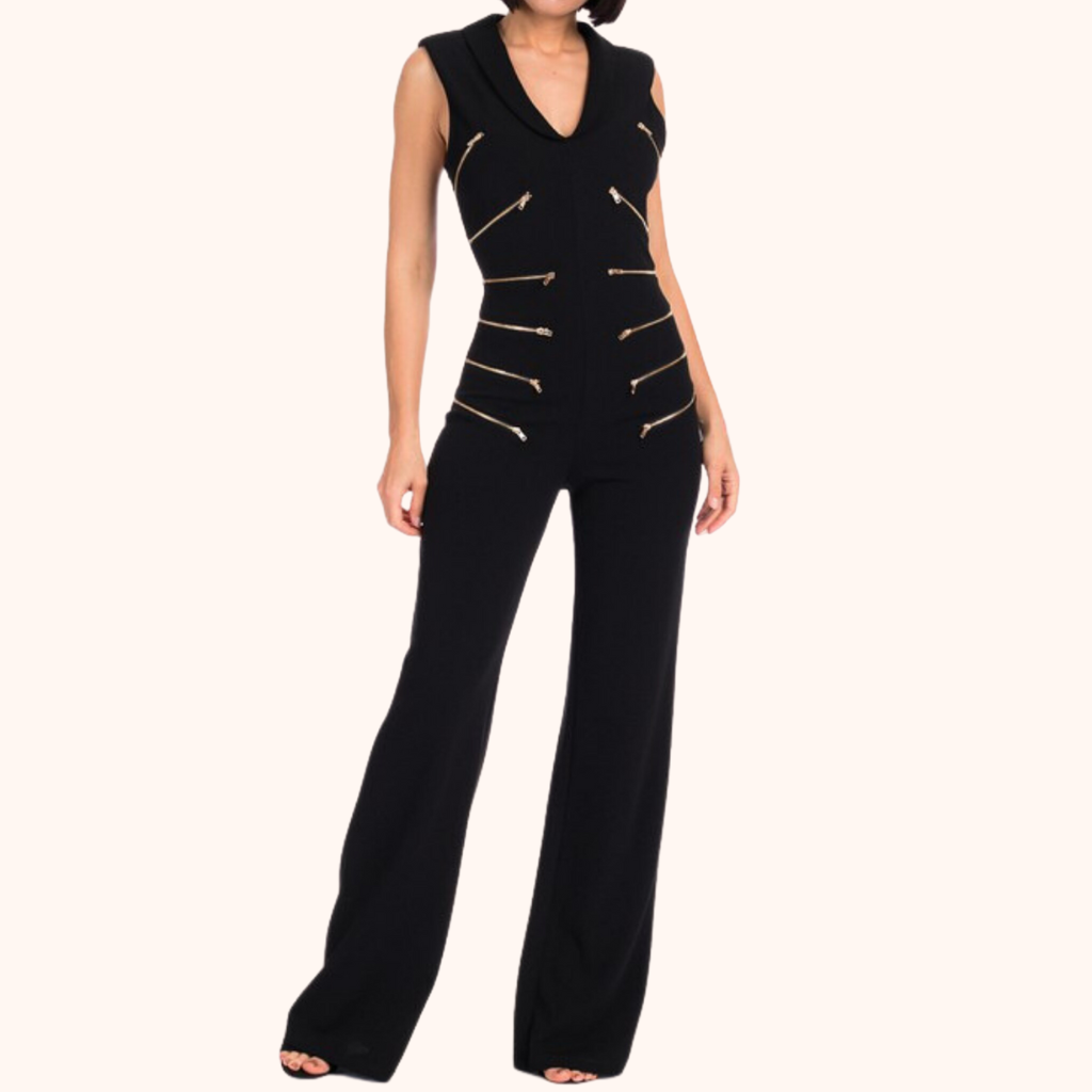 Black Jumpsuit Zipper