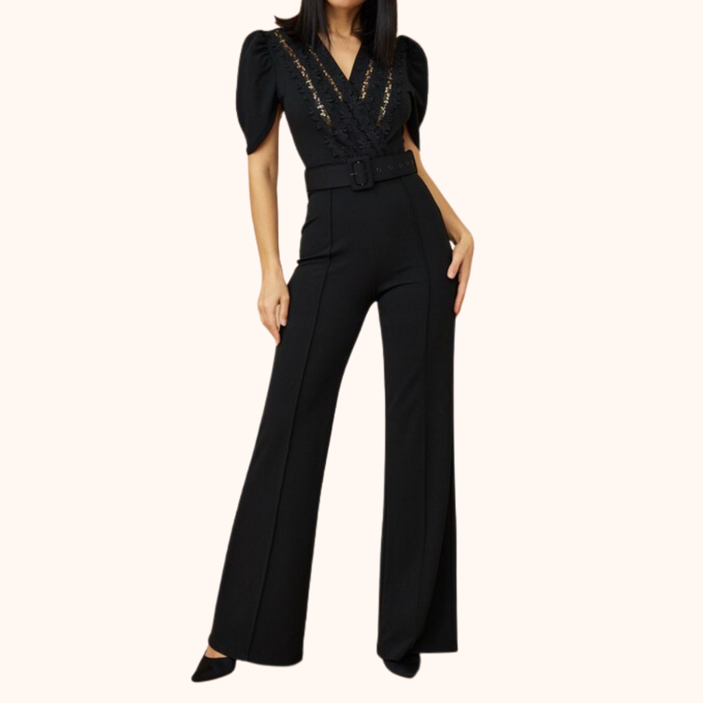 Crochet Detailed Top Fashion Jumpsuit