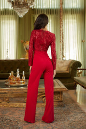 Round Neck Sequined Jumpsuit